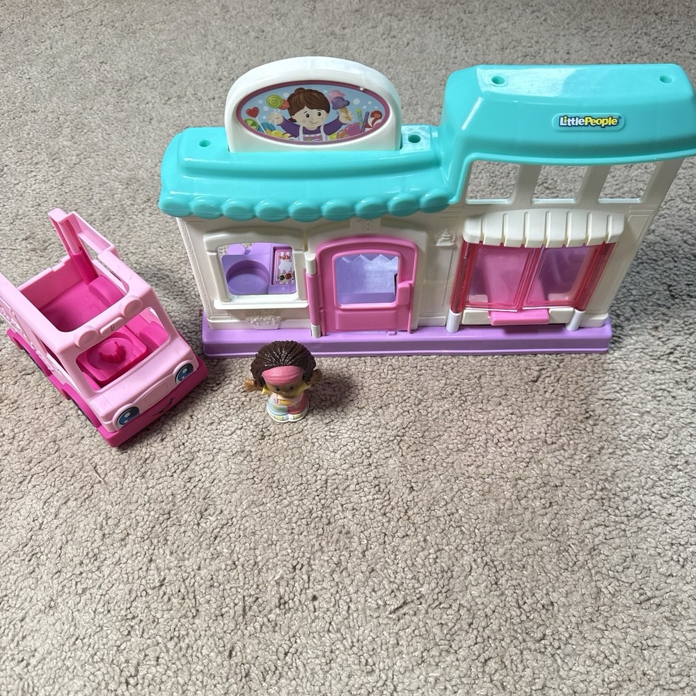 Fisher Price Little People Time For a Treat Gift Set Ice Cream Shop & Truck
